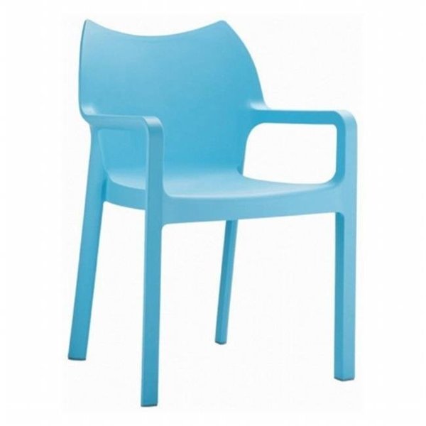 Compamia Compamia ISP028-LBL Diva Resin Outdoor Dining Arm Chair Light Blue -  set of 2 ISP028-LBL